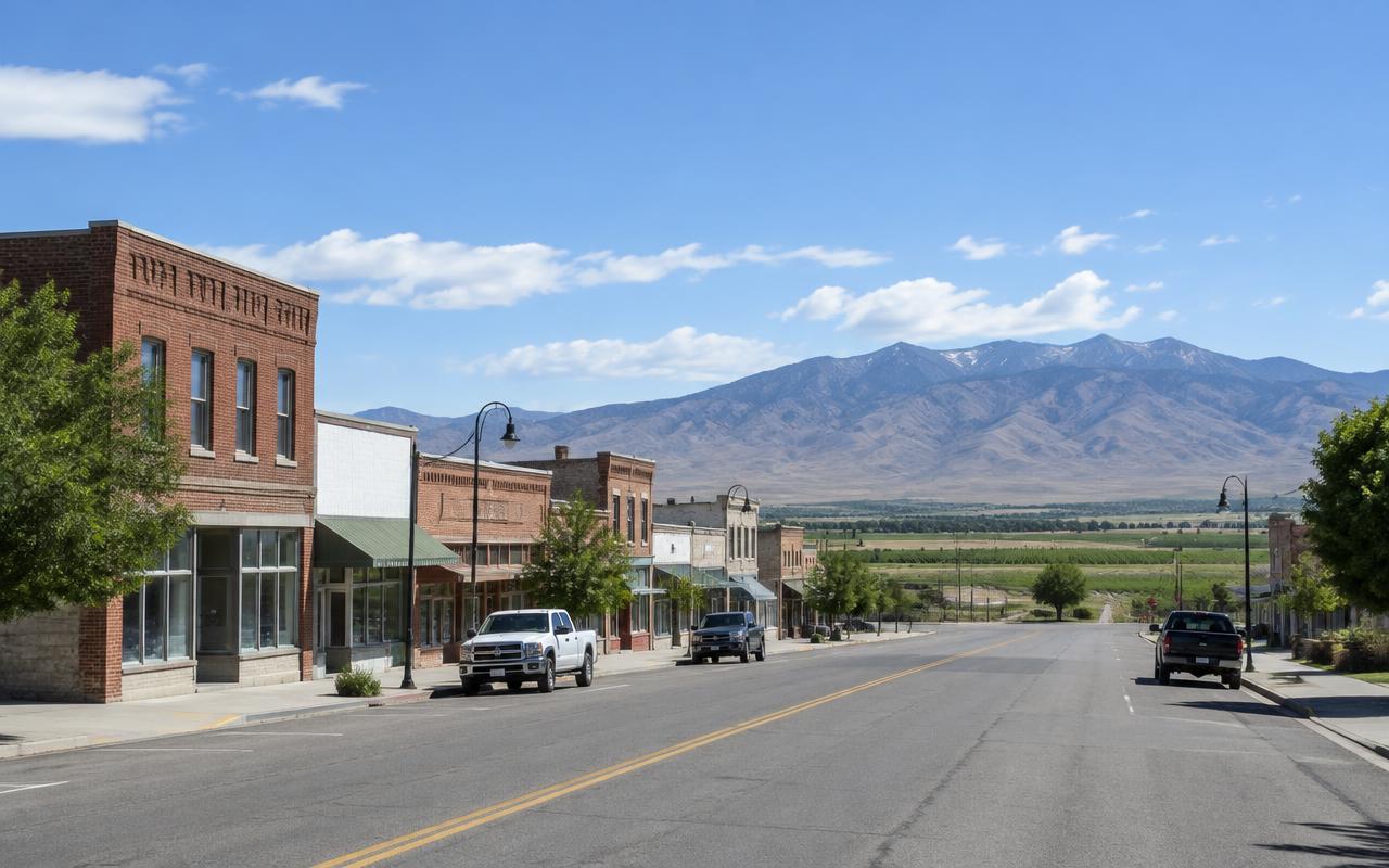 Main street in Yerington, Lyon County, Nevada