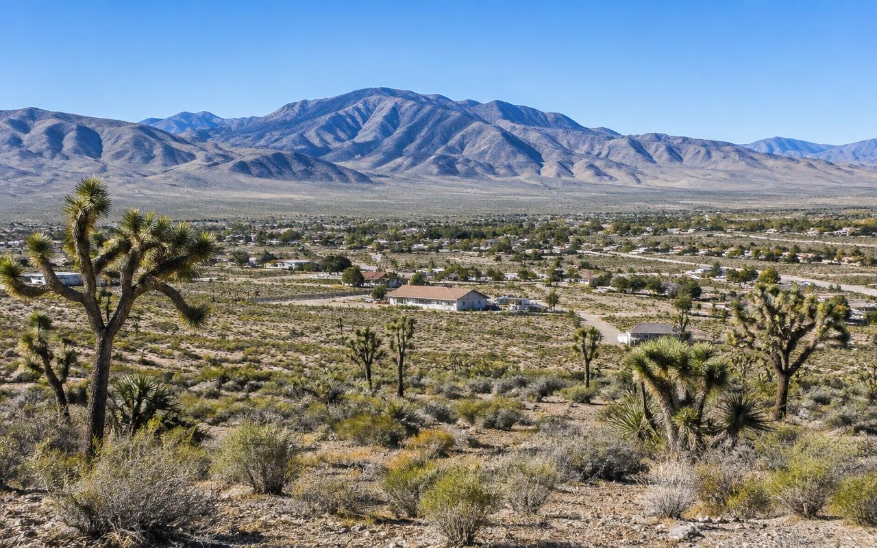 Pahrump desert valley in Nye County, Nevada